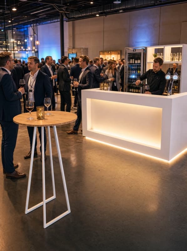 Speaker en bar in een feestruimte